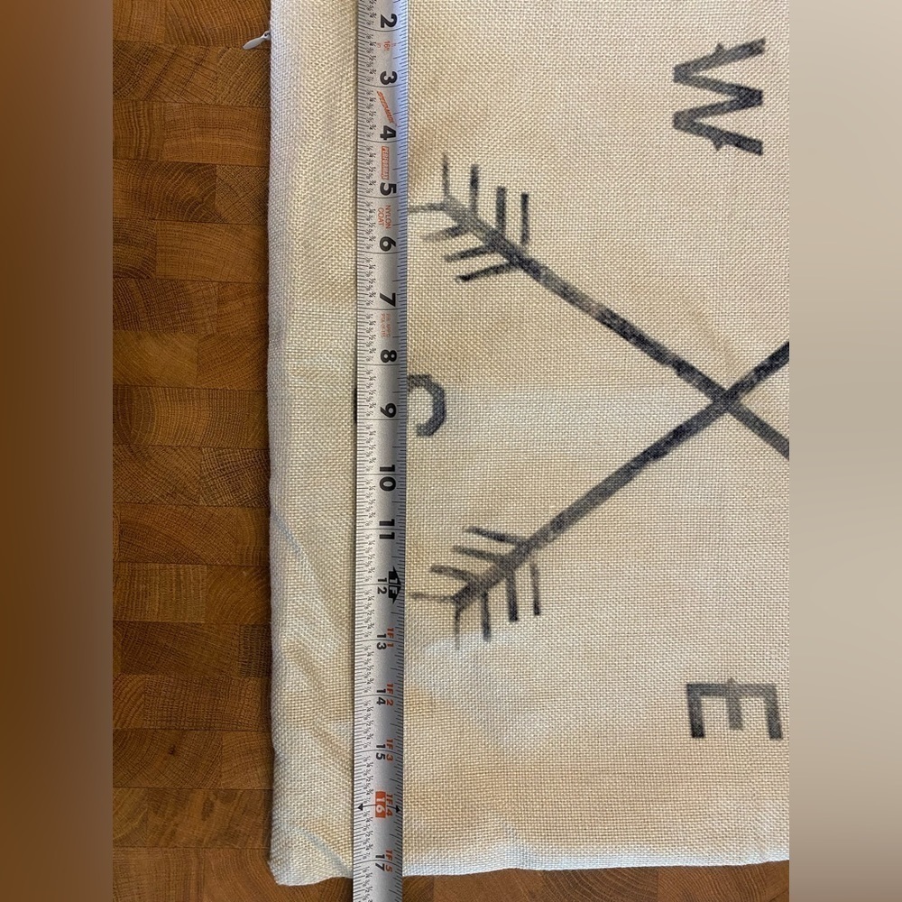 Farmhouse Compass Pillow Cover - Picture 5 of 5